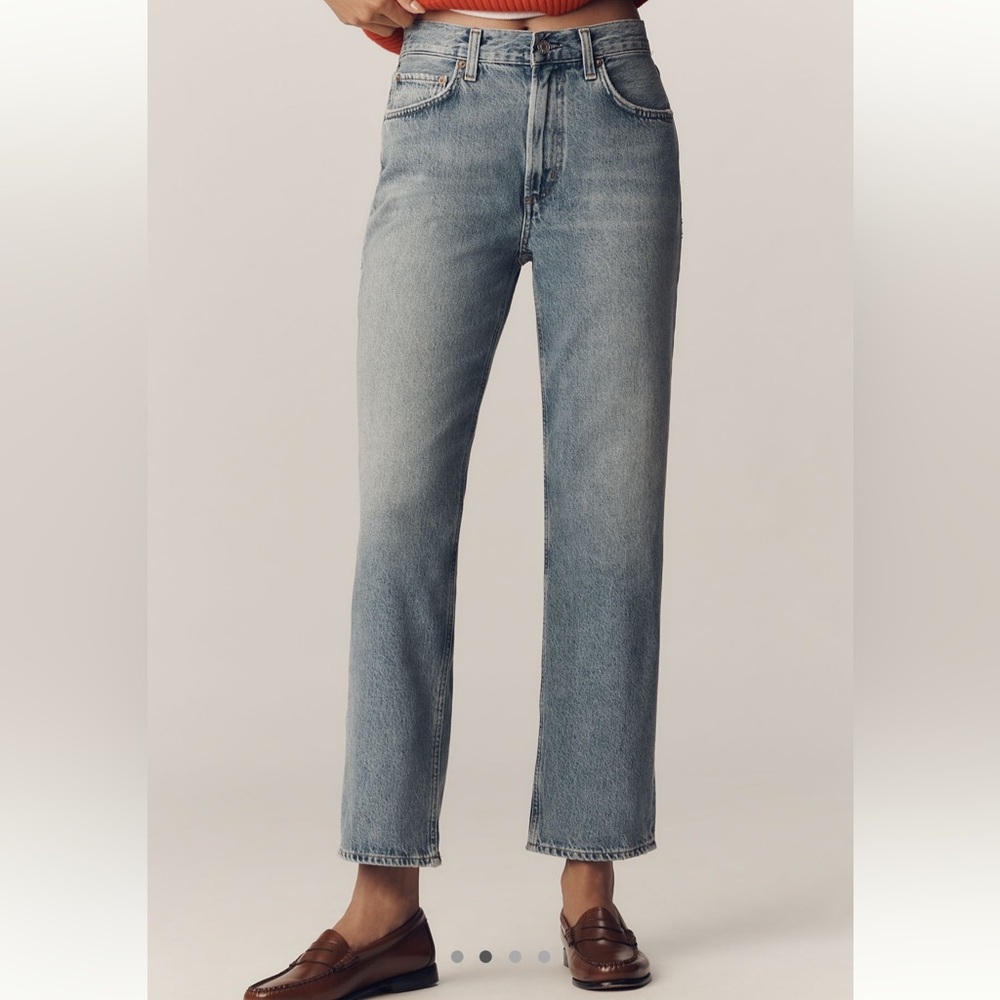 AGOLDE Valen Mid-Rise Straight-Leg Jeans